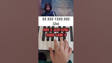practice HIDE & SEEK song - SQUID GAME 3 (Easy Piano Tutorial) #shorts #hideandseek #squidgame