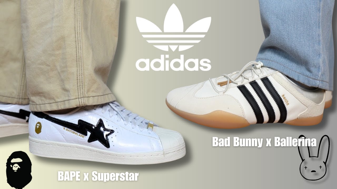 Recent Adidas Pickups - Bape Adidas Superstar Vintage + Bad Bunny Adidas  Ballerina Review & Sizing