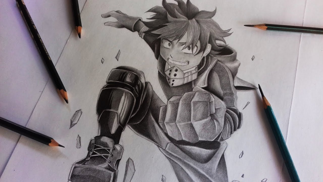 dibujando a DEKU|| my hero academy|| a lápiz||speed drawing||exprésate  dibujando - thptnganamst.edu.vn