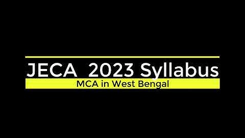 JECA Syllabus 2023 | New Syllabus | Official Website | Computer Tutor | 2022