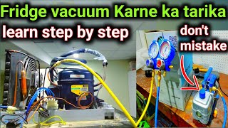 fridge mein vacuum kaise karte hain | fridge vacuum problem | why do vacuum in fridge || easy method