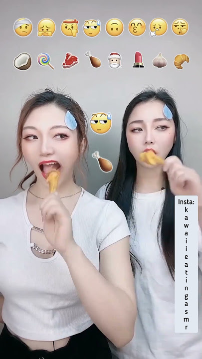 Sisters Emoji Eating Challenge | #asmr #food #funny #eating #shorts