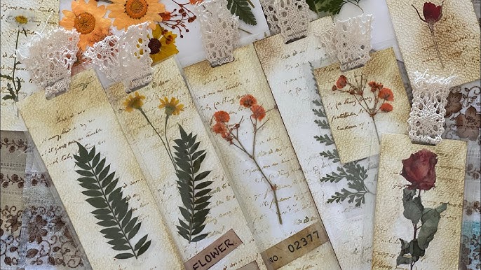  30Pcs Transparent DIY Dried Flower Bookmark,Homemade