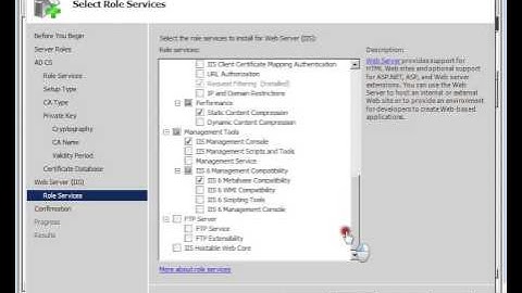 AD CS  certificate in Server 2008
