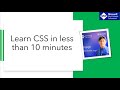 CSS tutorial, Learn CSS in less than 10 minutes