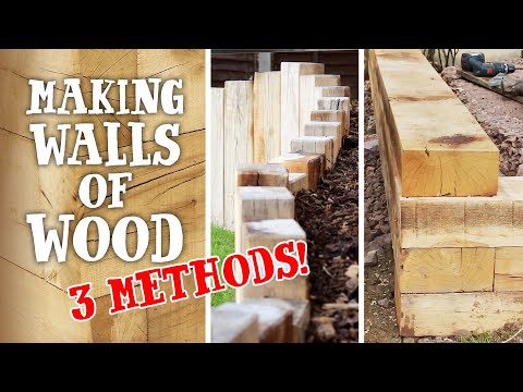TIMBER SLEEPERS - 3 Ways to Build Walls and Raised Beds