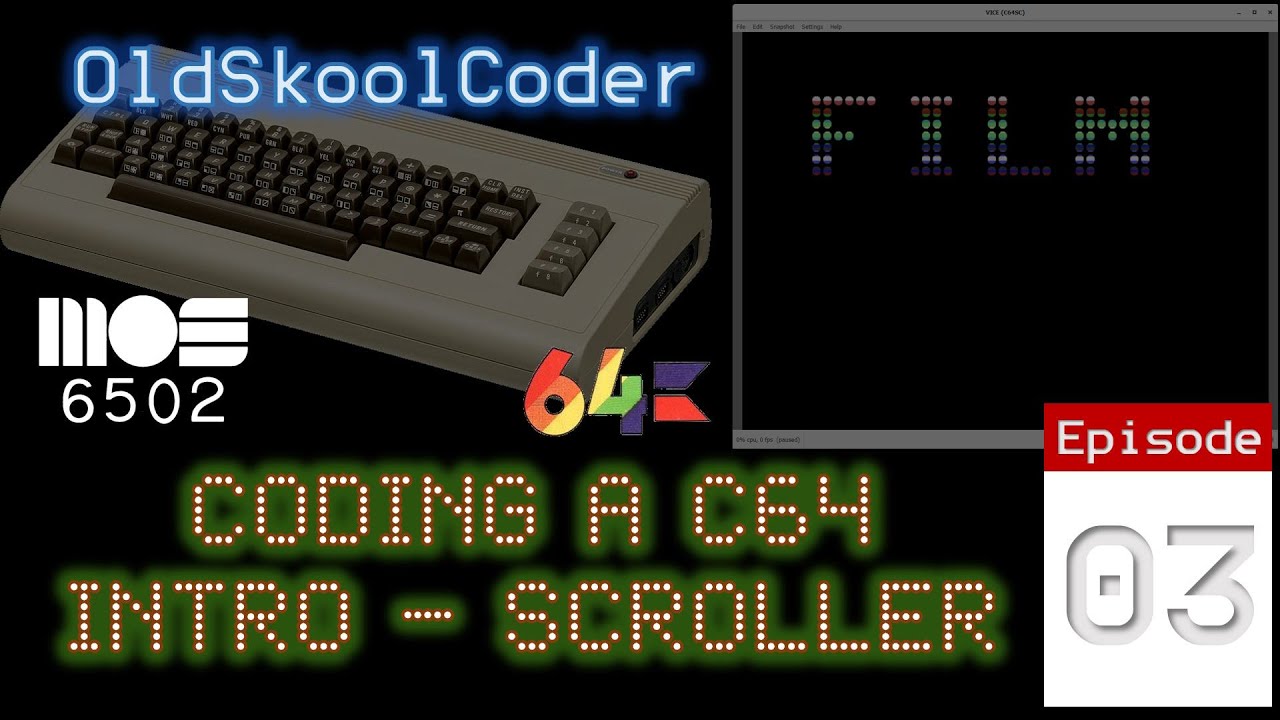 Tutorial 54:03 - Coding A C64 Intro (6502) - YouTube