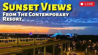 🔴LIVE🔴 Sunset Views From Our Room At Disney's Contemporary Resort | Walt Disney World Resort LIVE