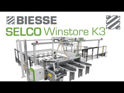 Biesse SELCO Winstore K3 is the automatic storage and loading system that solves the problem of material handling.The system can have several storage positio...