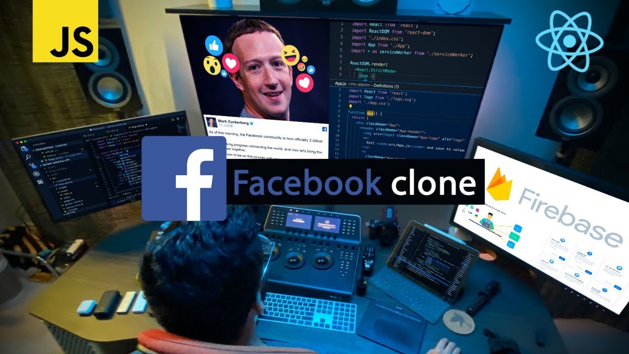 Build a Facebook Clone with REACT JS for Beginners!