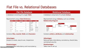 Flat File vs Relational Database Models