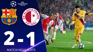 Barcelona vs Slavia Praha 2-1 UEFA Champions League 2019 All Goals And Highlights