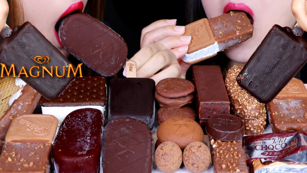 ASMR CHOCOLATE ICE CREAM PARTY (MAGNUM ICE CREAM, ICE CREAM SANDWICH, KINDER, CHOCOLATE TRUFFLES) 먹방