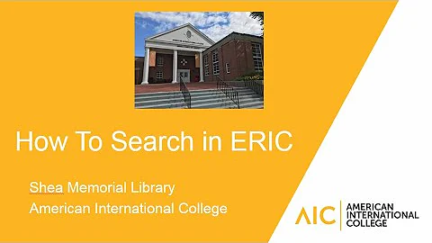 How to Search in ERIC