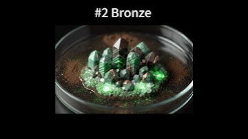 Chemical reactions of metals, crystal proliferation - Gold #shorts #ai #shortvideo #asmr