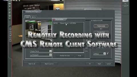 Record Cameras from your Alnet PC-Based DVR or NVR onto a Remote PC with CMS