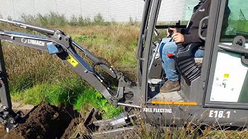 Testing prototype Limach E18.1 full-electric excavator