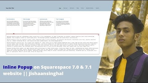 Inline Popup on Squarespace 7.0 & 7.1 website || jishaansinghal