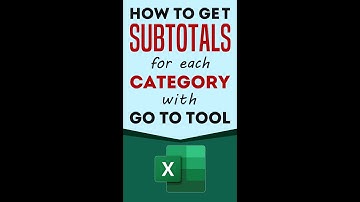 Excel Pro Trick: Insert Subtotals in Excel FAST for each Category with Go To Special Tool + Auto SUM