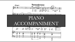 Remembrance (Robert Owens) C Minor Piano Accompaniment/Vocal Guide - Karaoke