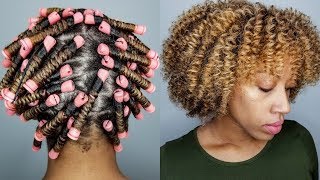 How To | Create Layers No Cutting | Small Perm Rod Set | Natural Hair | Mielle Pomegranate & Honey