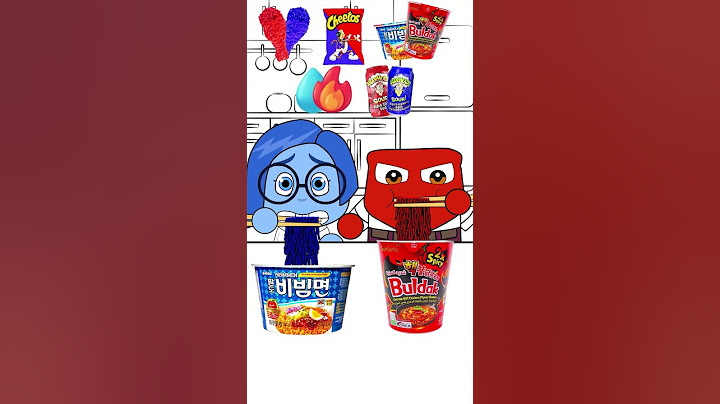 Random Blue Food VS Random Red Food Emoticon Mukbang