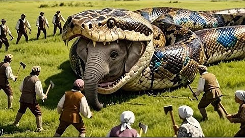 Fearless Heroes Save Crying Elephant From Giant Python Attack!🐘🐍 | Amazing Animal Rescue