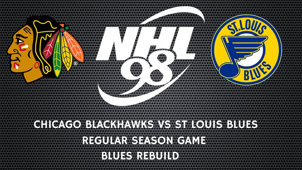 EA NHL 98 Blackhawks VS BluesRegular Season YouTube