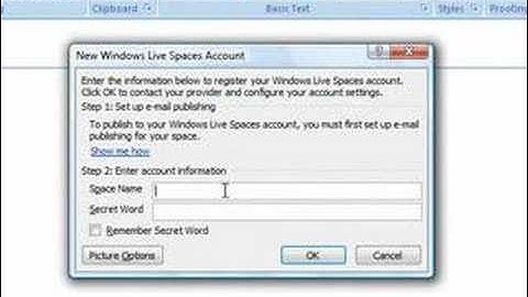Microsoft Word 2007:  Blog Posting