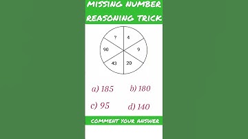 Missing Number | Reasoning Tricks |  reasoning classes for SSC CGL CHSL MTS CRPF || #shorts #video