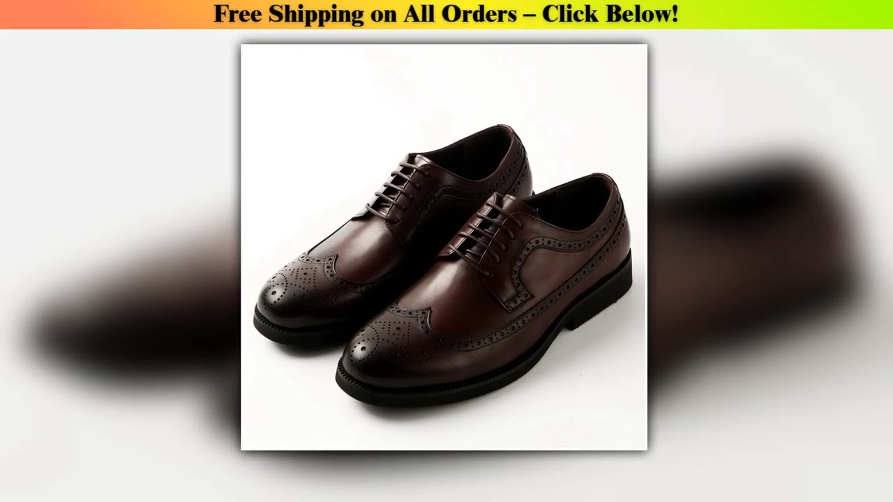 2025 Popular Vintage Italy High Quality Genuine Leather Brogue Style Derby Dress Business Party