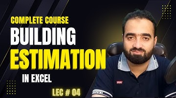 Complete Building Estimation In Excel |  Footing Formwork And Concrete | By Mudassir Afraz.