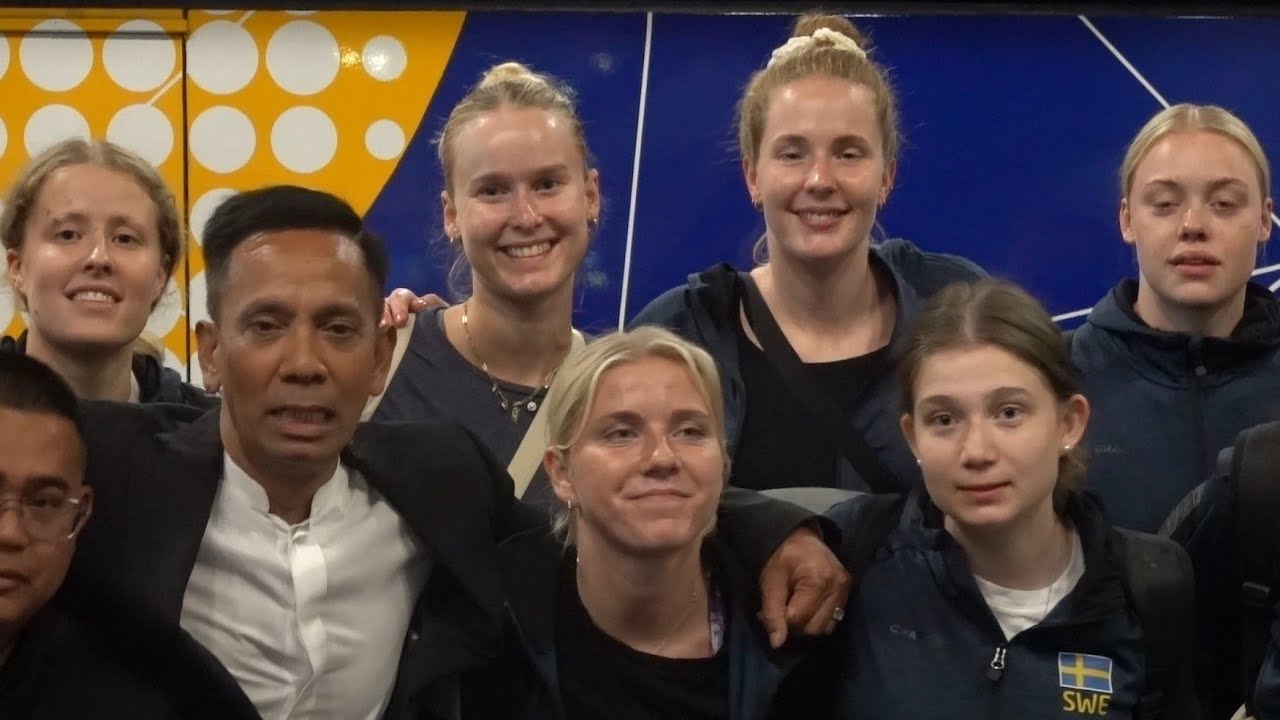 นักวอลเลย์บอลหญิงทีมชาติสวีเดนเดินทางถึงประเทศไทยแล้ว 18/8/2568