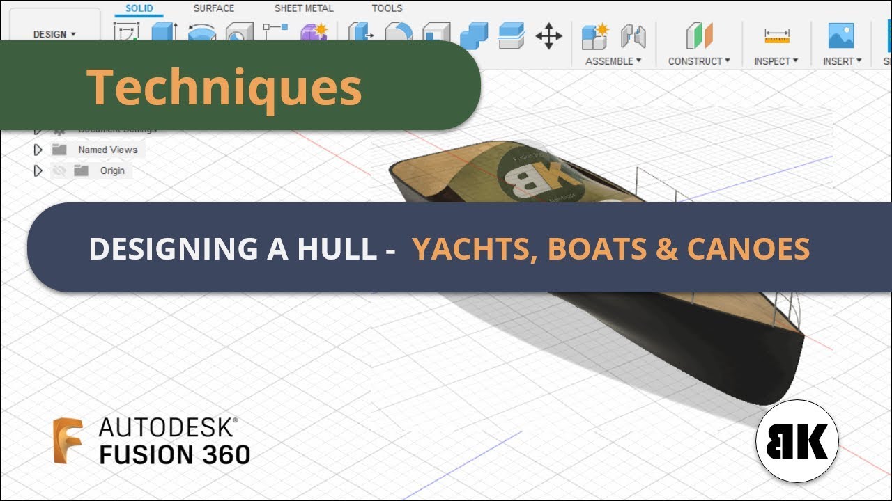 Fusion 360: Designing a Hull for Yachts, Boats &amp; canoes 