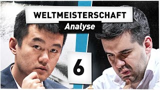 DING vs NEPO || Partie 6 || Schach WM 2023
