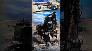 Heavy Machinery in Action: Terex RH30 & Cat 385C Working Together #shorts