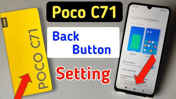 Poco c71 back button setting | Poco c71 me back button kaise lagaye/navigation key setting