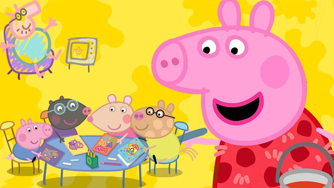 Peppa and her Friends Draw and Colour in Pictures 🐷🎨 @PeppaPigOfficial -  YouTube