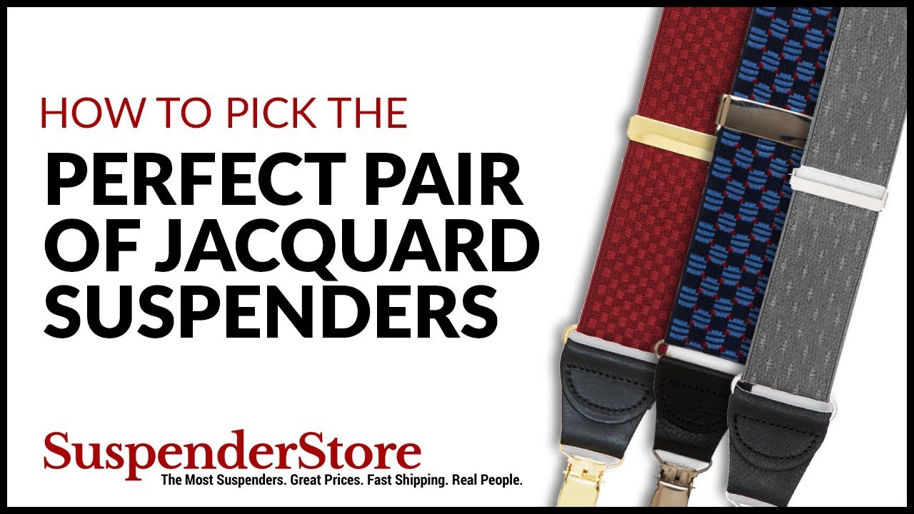 Suspender Store Jacquard Diamond Burst Suspenders - Button
