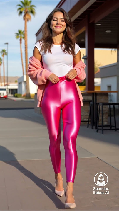 ARE THESE THE SHINIEST LEGGINGS EVER? #shinyleggings #spandex  #lycra #aimodels #4klookbook