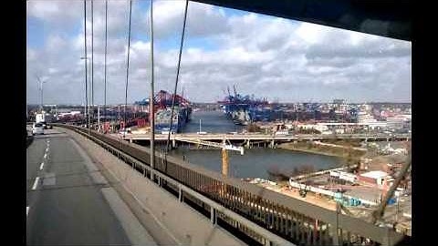 Legendary hanging bridge in Hamburg