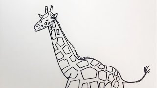 簡単 キリンの描き方 イラスト お絵描き Easy How To Draw Giraffe Illustration Draw Youtube