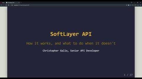 The SoftLayer API  101