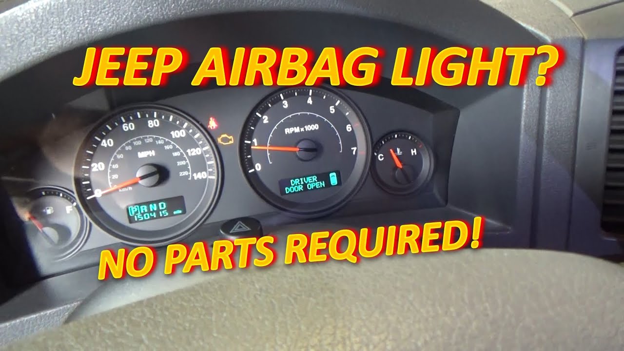 Jeep AIRBAG Light: No Parts Required! - YouTube