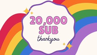 ฉลองครบ 20,000 Sub 💖 Rainbow cute จัดกิจกรรมแจก ตุ๊กตาแคร์แบร์ 🌈🧸 2 รางวัล