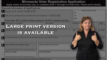 Paper Voter Registration (ASL / English)