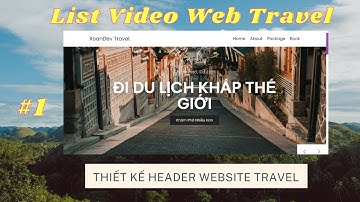 [FrontEnd] #1 Thiết kế header trang Web Travel