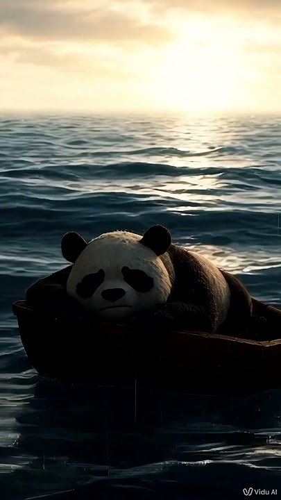 A panda rescued from the sea #liveaction  #panda #animalrescue #shorts