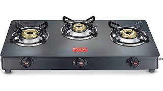 Prestige Magic Plus Gas Stove with 3 Brass Burner