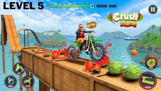 Bike Stunt Tricks Master || Fruit Cutter || Level 5 screenshot 5